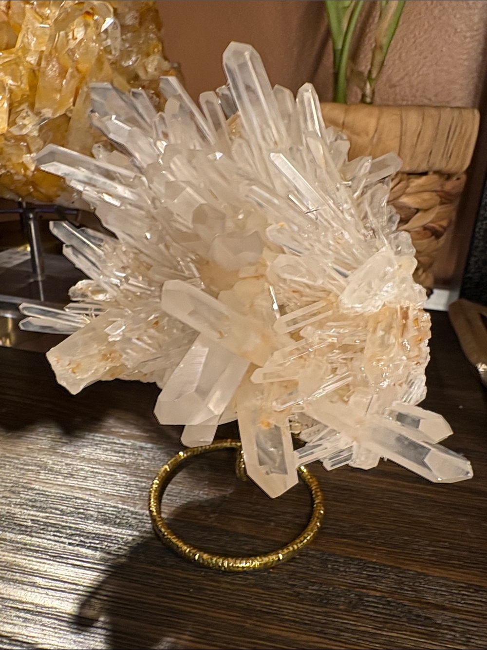 Golden Lemurian Quartz Cluster
